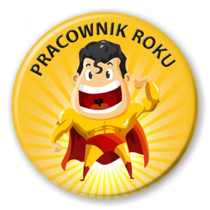 przypinka Pracownik roku superman