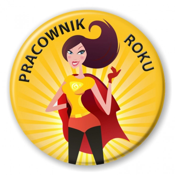 przypinka Pracownik roku superwoman