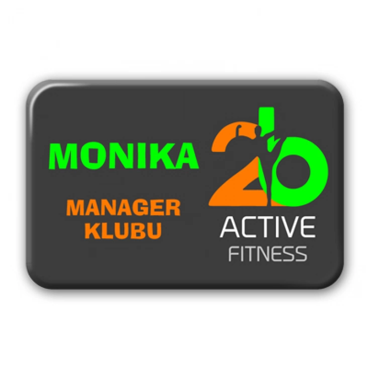 przypinka prostokąt 2B Active Fitness