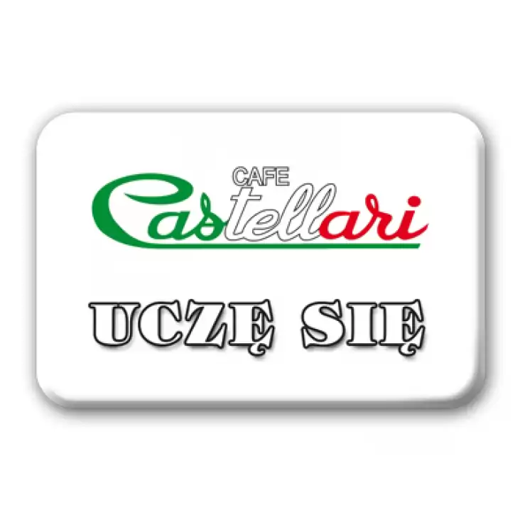 przypinka prostokąt Cafe Castellari