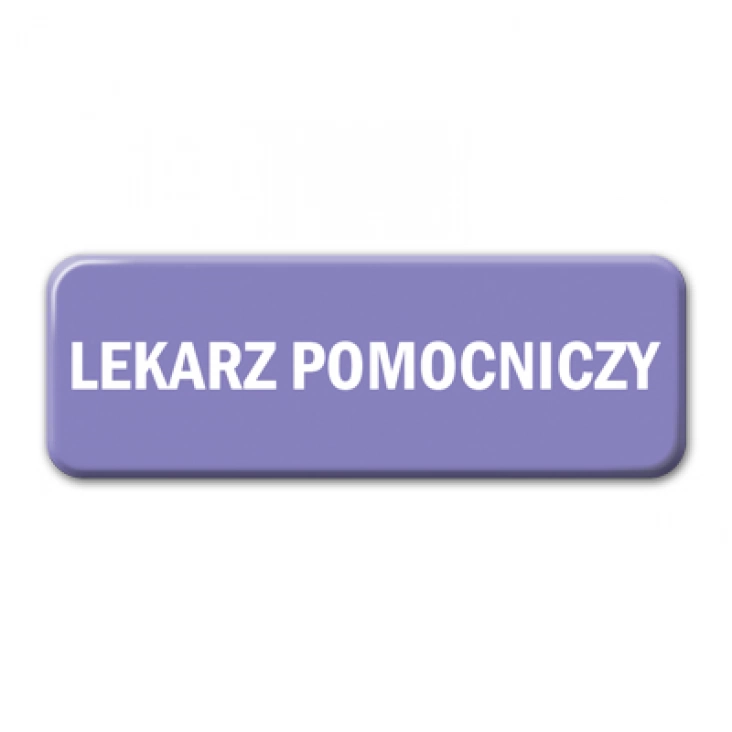 przypinka prostokąt Lekarz pomocniczy