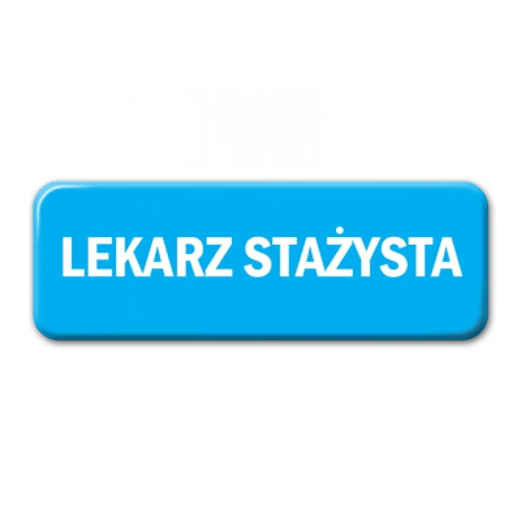 przypinka prostokąt Lekarz stażysta