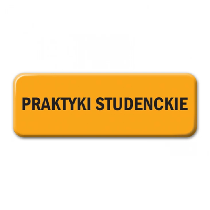 przypinka prostokąt Praktyki studenckie