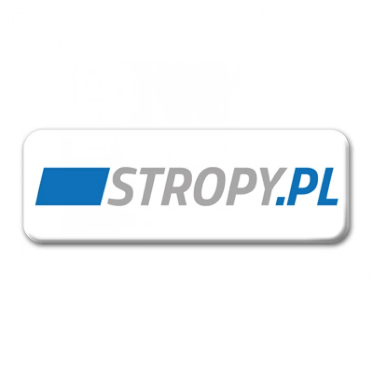 przypinka prostokąt Stropy.pl