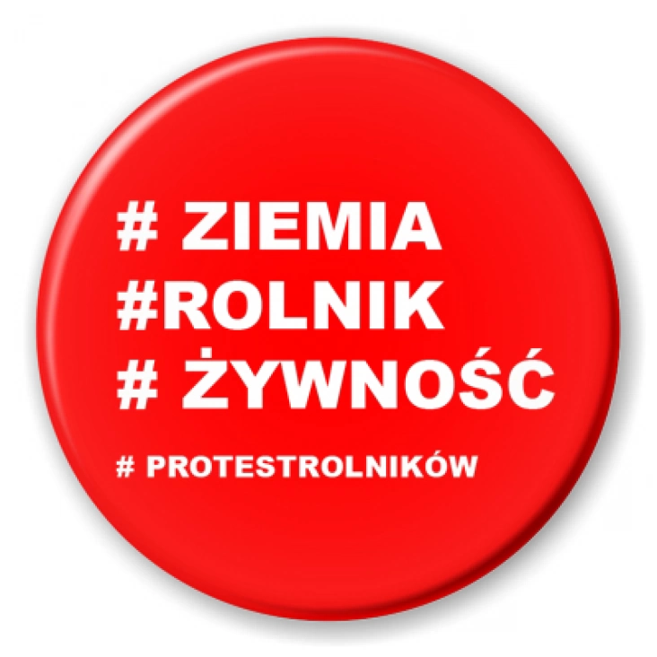 przypinka Protest rolników ziemia rolnik żywność