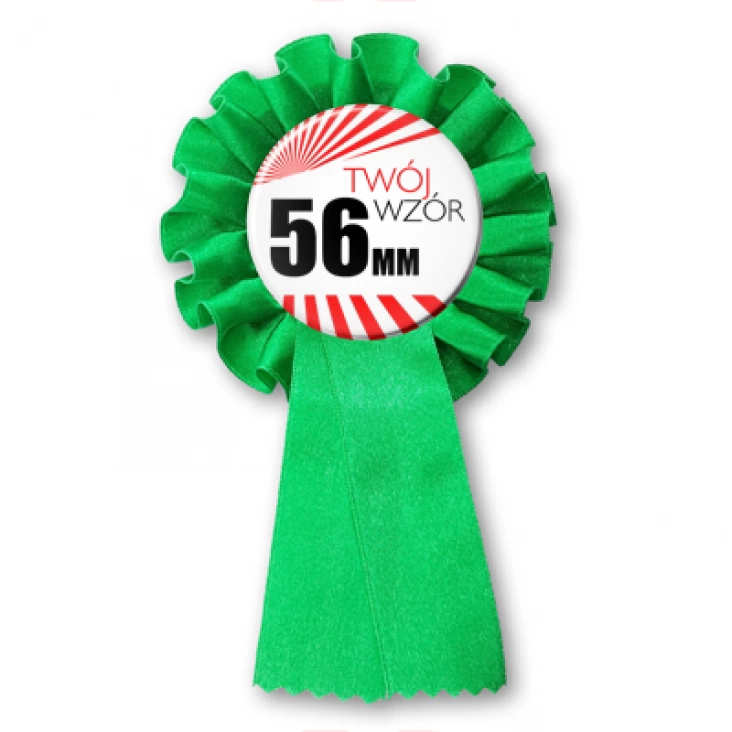 przypinkaPrzypinka 56mm kotylion zielony wiosenny Twój wzór