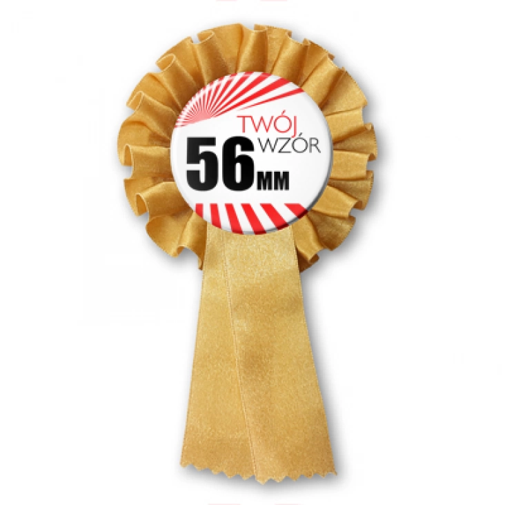 przypinkaPrzypinka 56mm kotylion złoty Twój wzór
