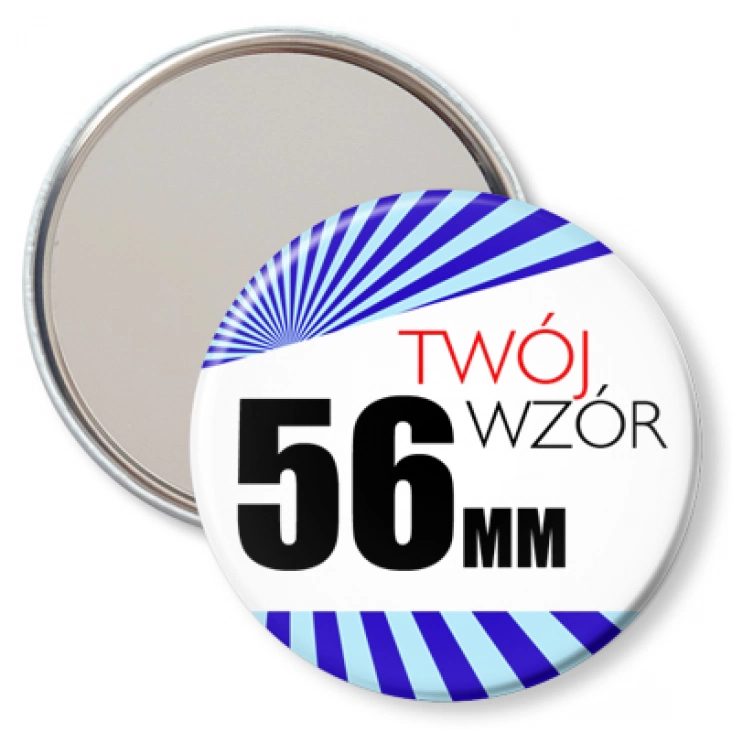 lusterko Przypinka 56mm lusterko Twój wzór