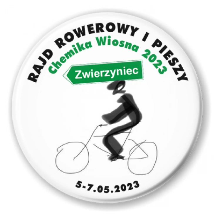 przypinka Rajd Rowerowy i Pieszy Chemika Wiosna 2023