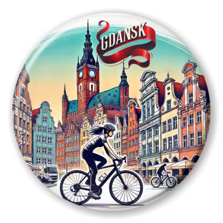 przypinka Rowerzystka Gdańsk