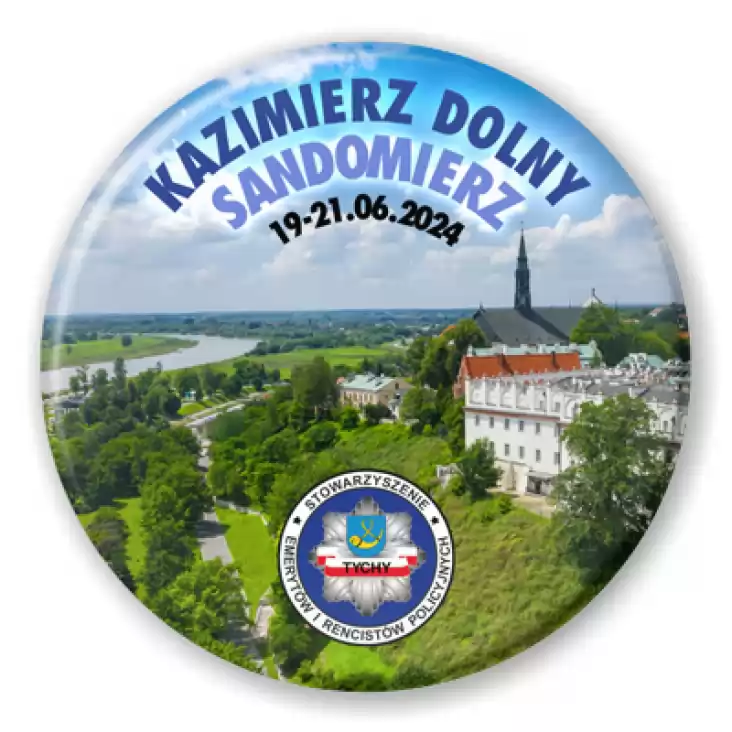przypinka Sandomierz i Kazimierz Dolny 2024