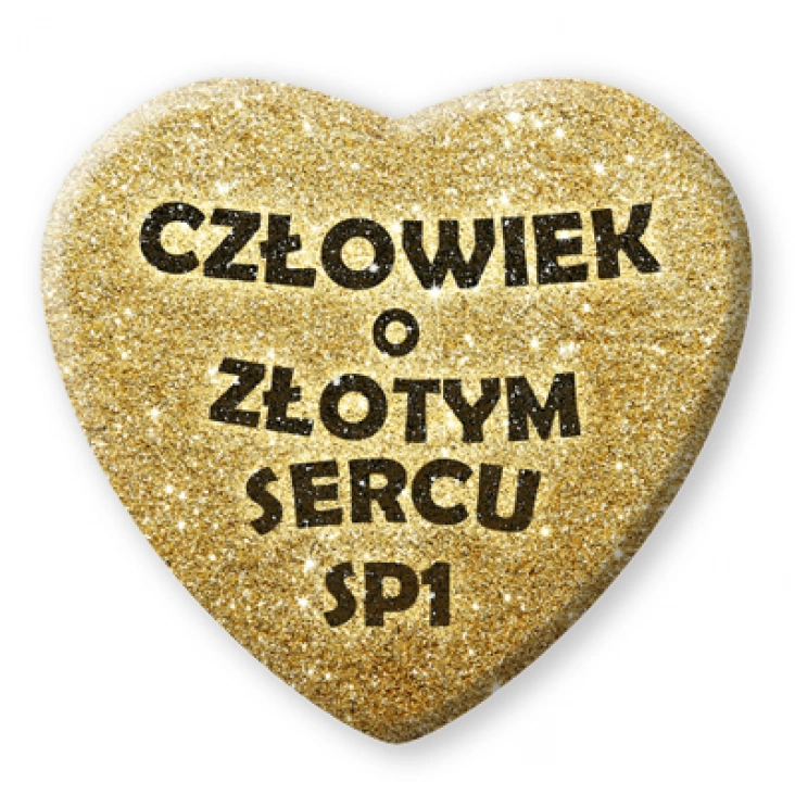 przypinka serce Człowiek o złoty sercu SP1