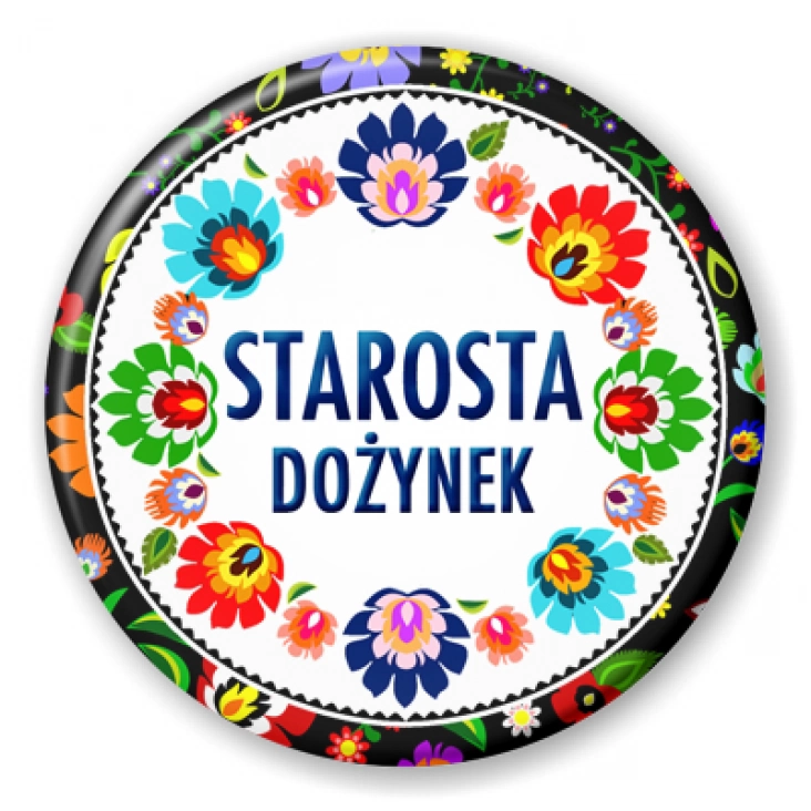 przypinka Starosta dożynek folk
