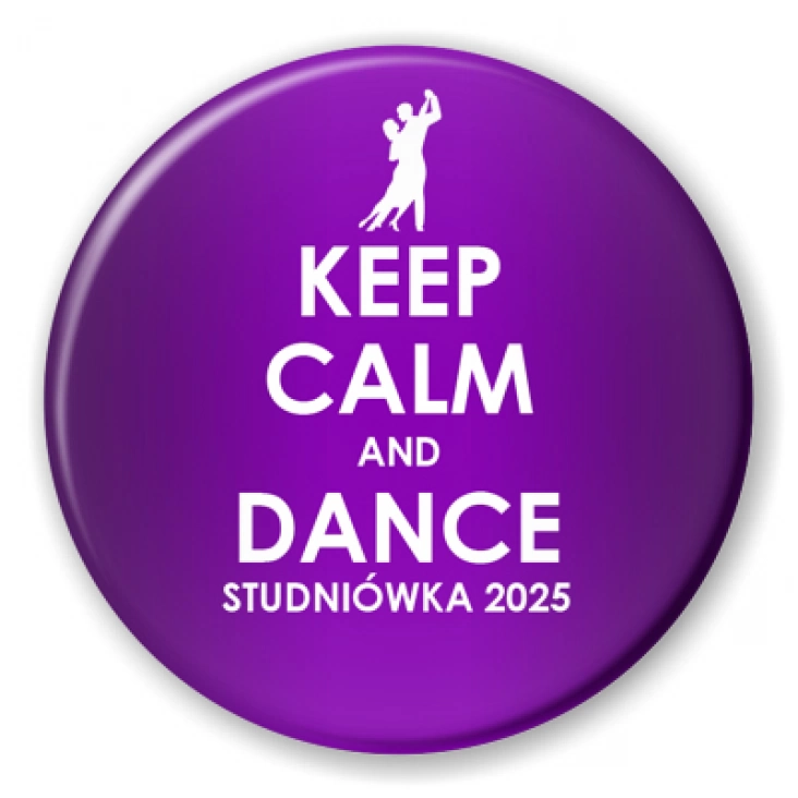 Studniówka keep calm and dance fioletowa