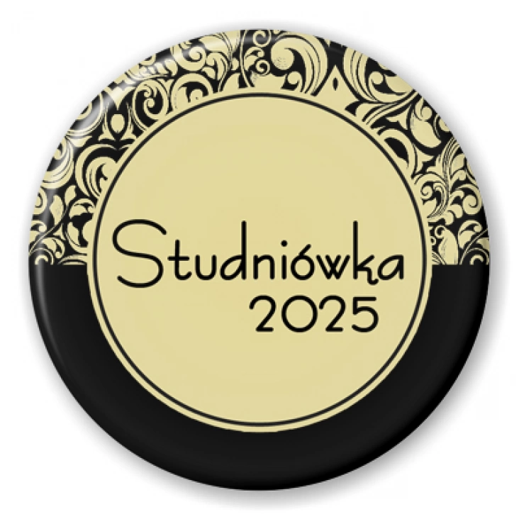 Studniówka czarno-beżowa