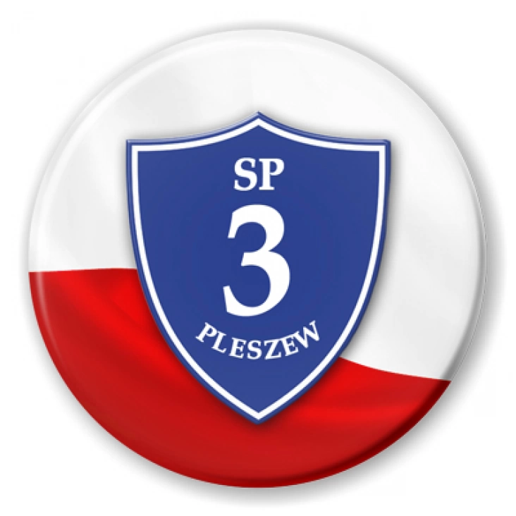 przypinka Szkoła Podstawowa nr 3 w Pleszewie