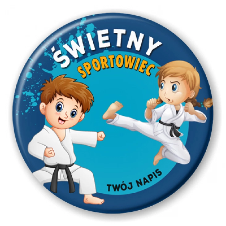 przypinka Taekwondo, Karate Świetny sportowiec