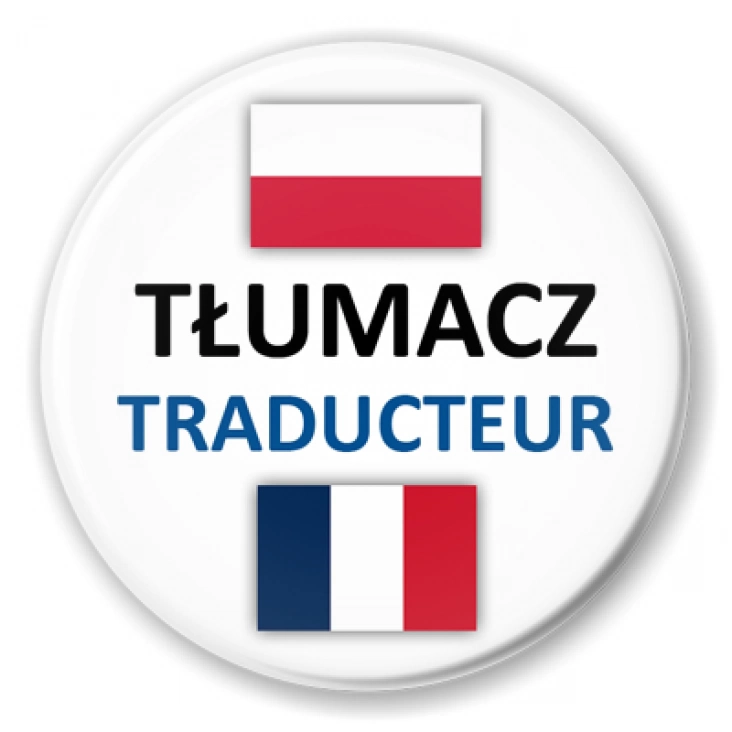 przypinka Tłumacz polski francuski