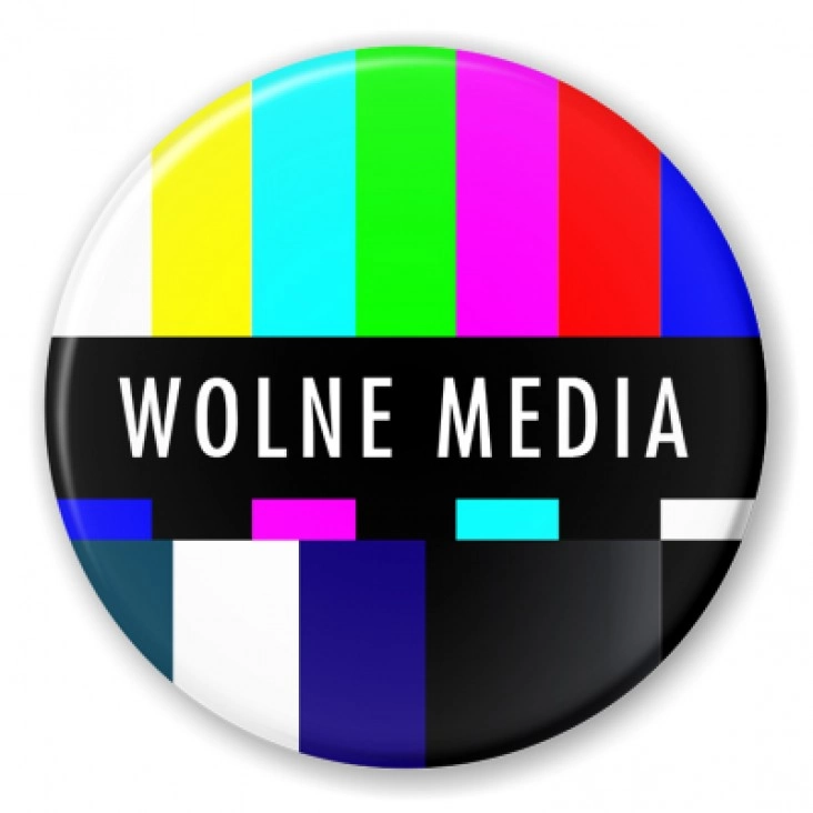 przypinka Wolne media brak sygnału