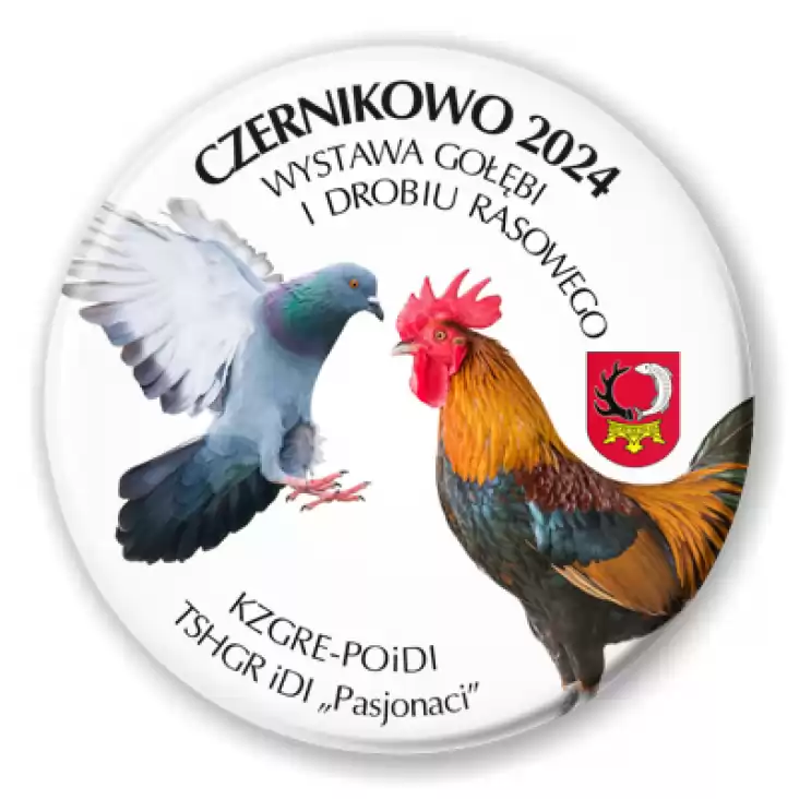 przypinka Wystawa gołębi i drobiu rasowego Czernikowo 2024