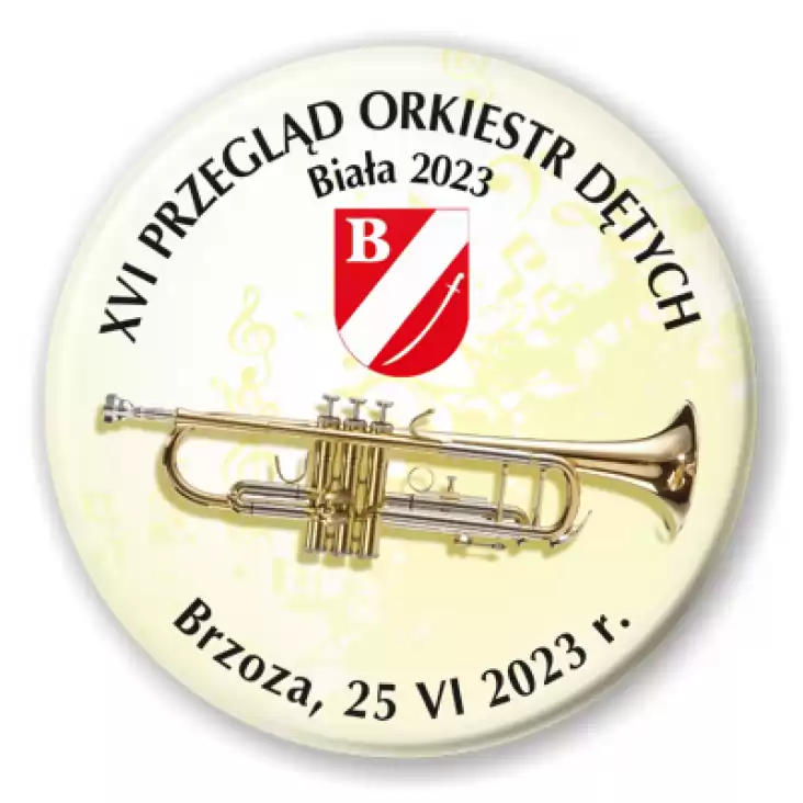 przypinka XVI Przegląd Orkiestr Dętych Biała 2023