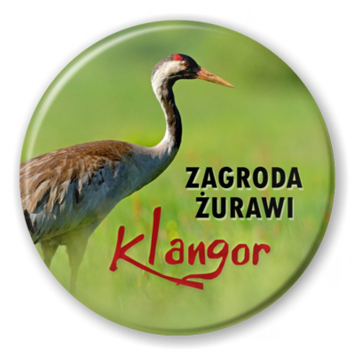 przypinka Zagroda Żurawi Klangor