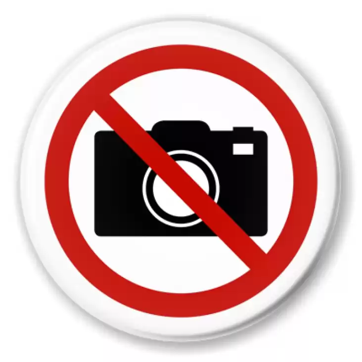 przypinka Zakaz fotografowania