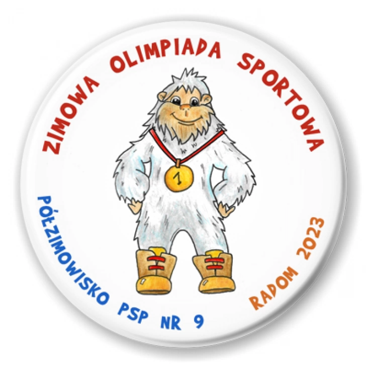 przypinka Zimowa Olimpiada Sportowa PSP nr 9 Radom