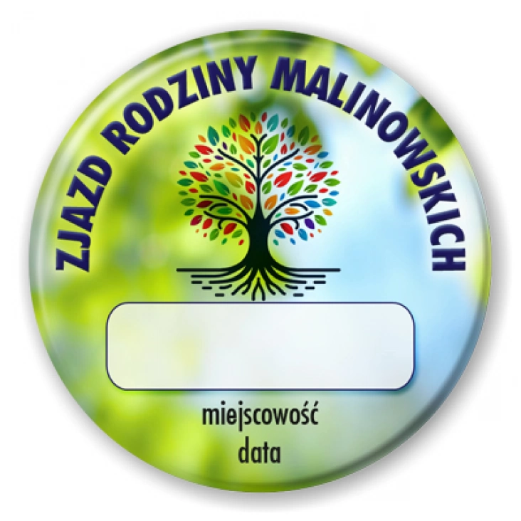 przypinka Zjazd rodziny identyfikator