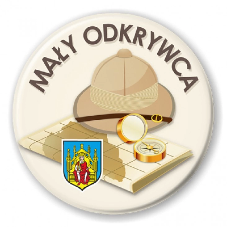 przypinka Zostań Małym Odkrywcą Grodzisk Wielkopolski