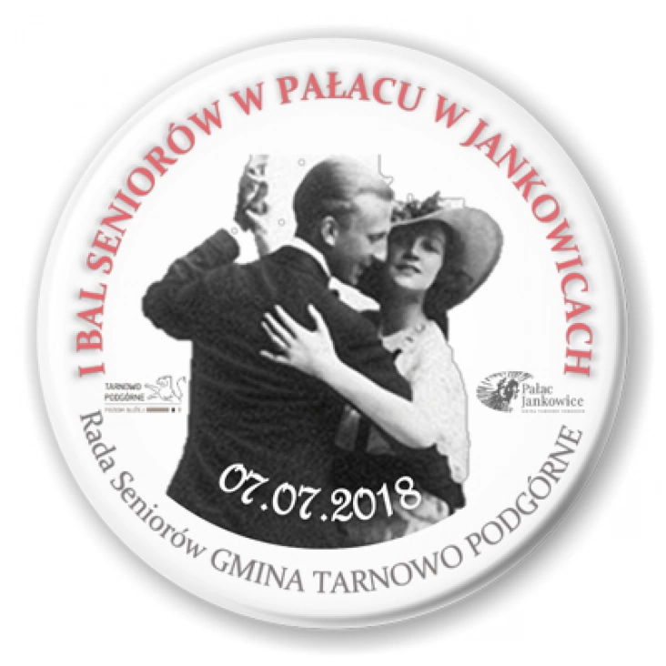 przypinka I Bal Seniorów w Pałacu w Jankowicach