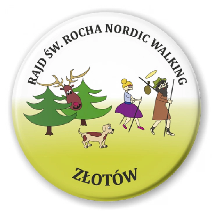 przypinka Rajd św. Rocha Nordic Walking