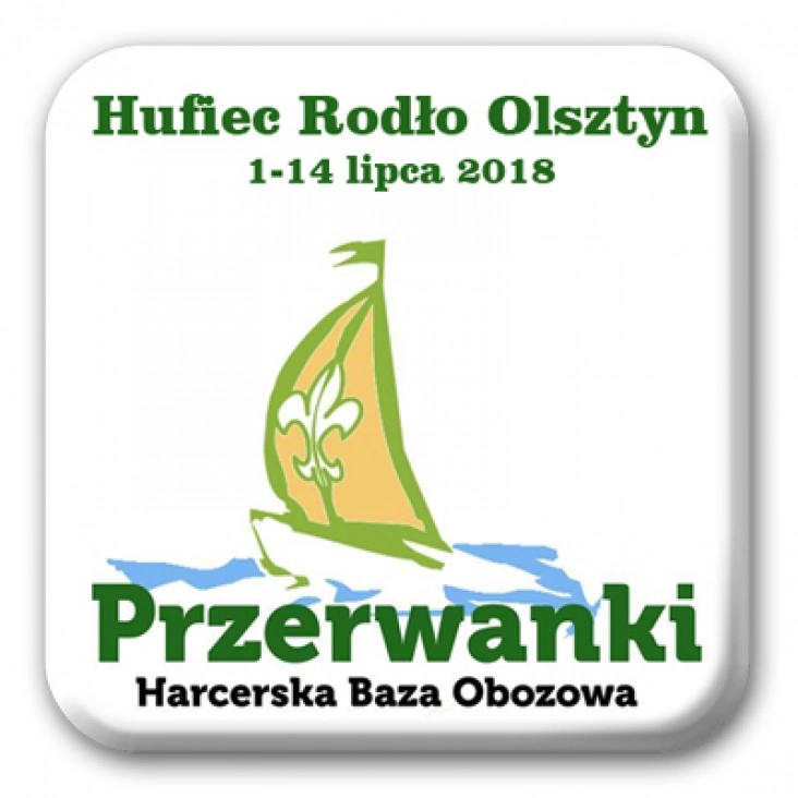 przypinka kwadrat Hufiec Rodło Olsztyn