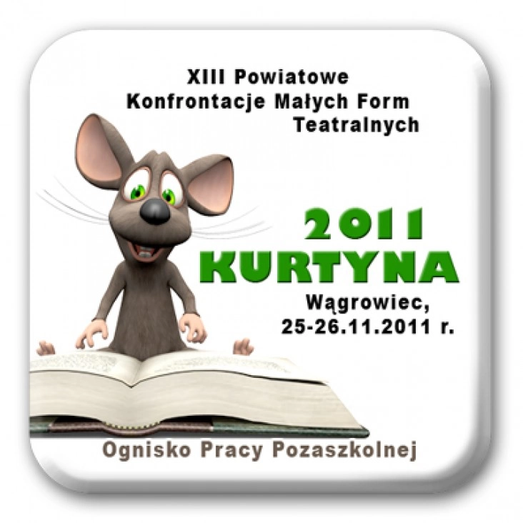 przypinka kwadrat Kurtyna 2011