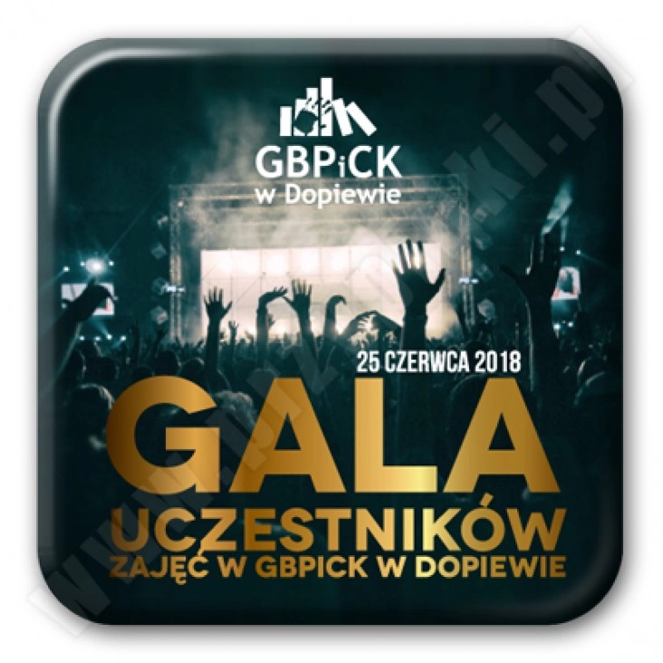 przypinka kwadrat Gala Uczestników