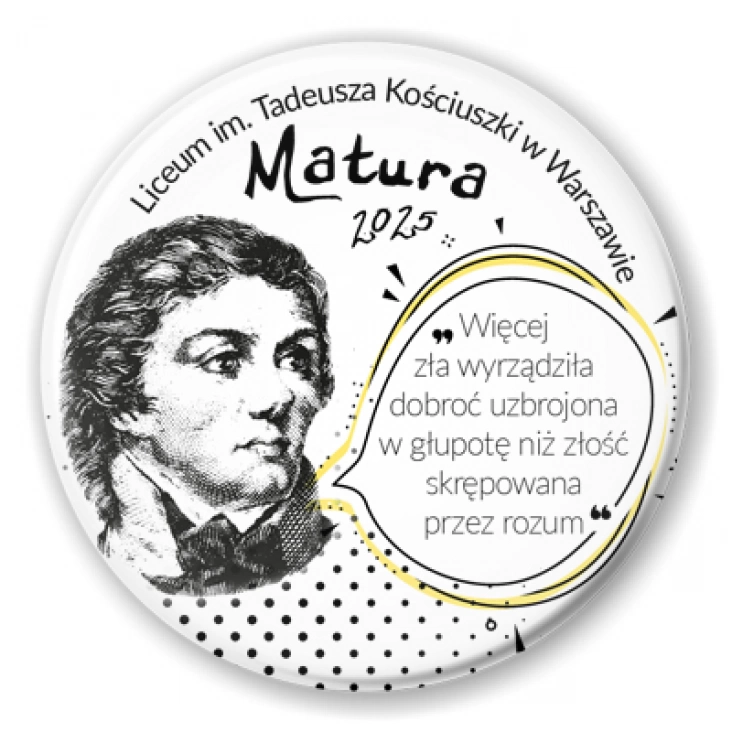 przypinka Matura Tadeusz Kościuszko