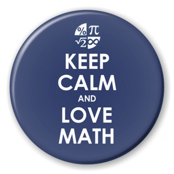 przypinka Matura Keep Calm and Love Math