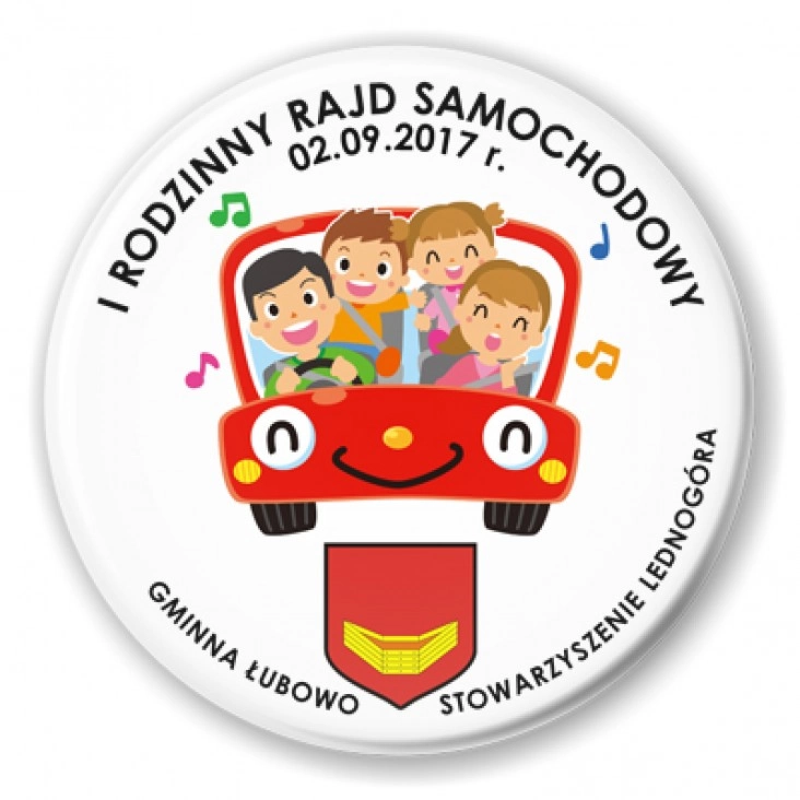 przypinka 1 Rodzinny Rajd Samochodowy 2017