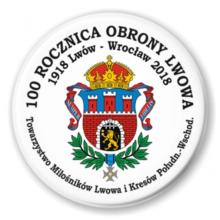 przypinka 100 rocznica obrony Lwowa