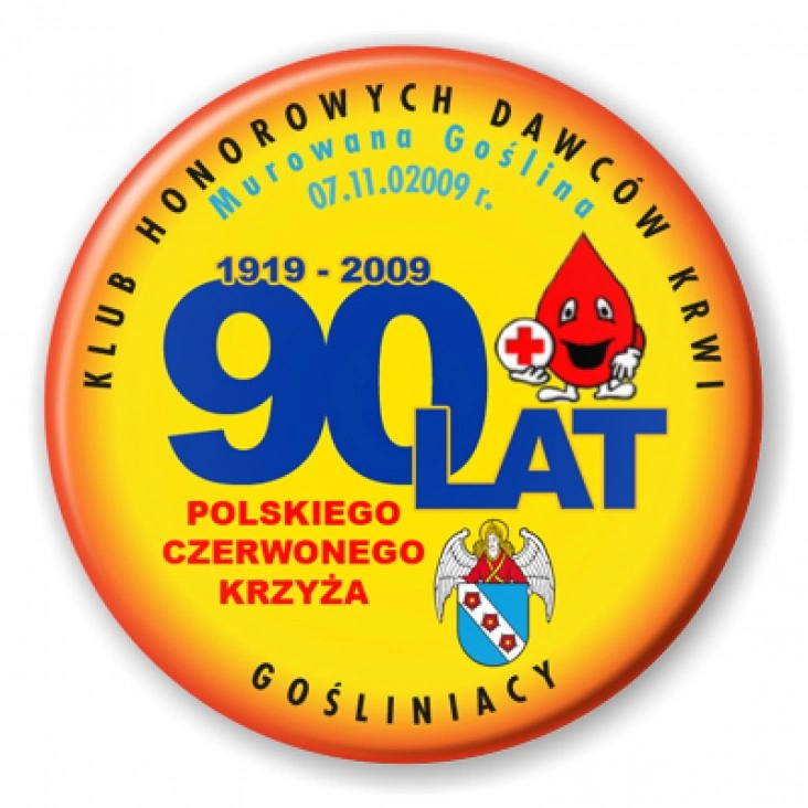 przypinka 90 lat PCK