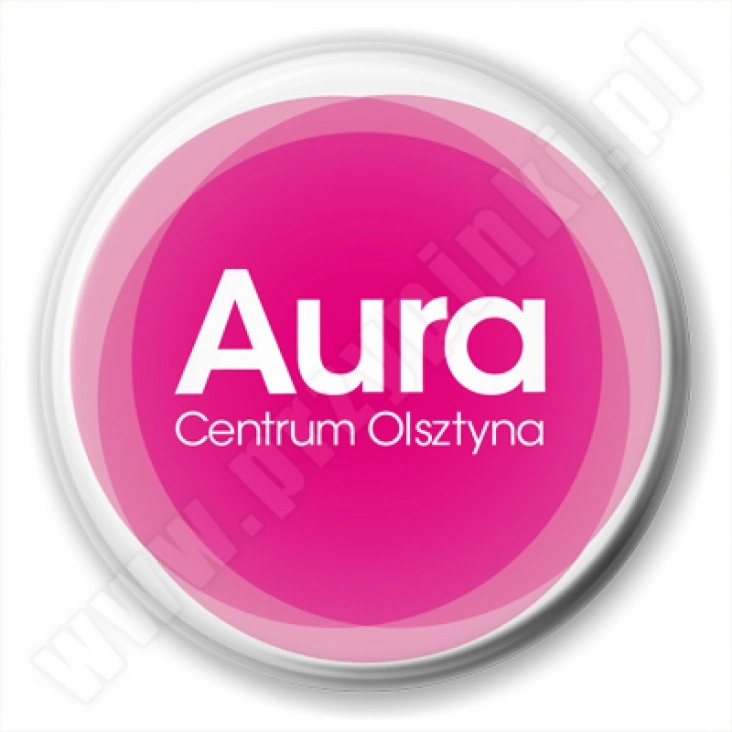 przypinka Aura Centrum Olsztyna
