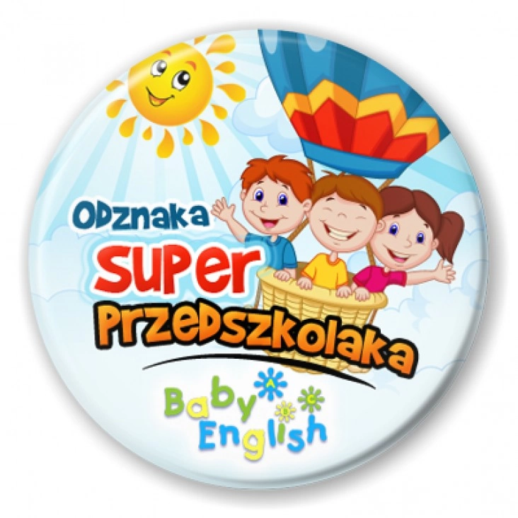 przypinka Baby English Odznaka Super Przedszkolaka