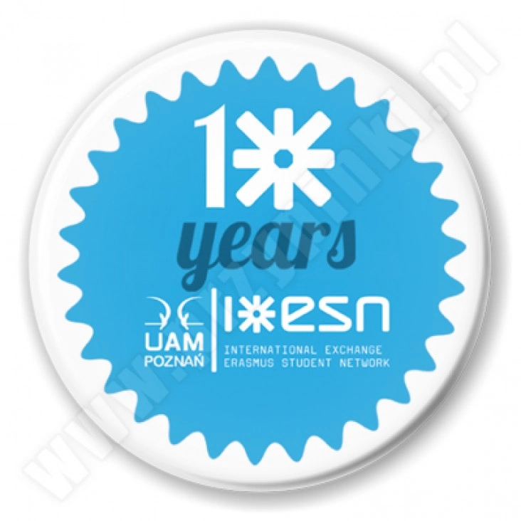 przypinka 10 lat ESN UAM