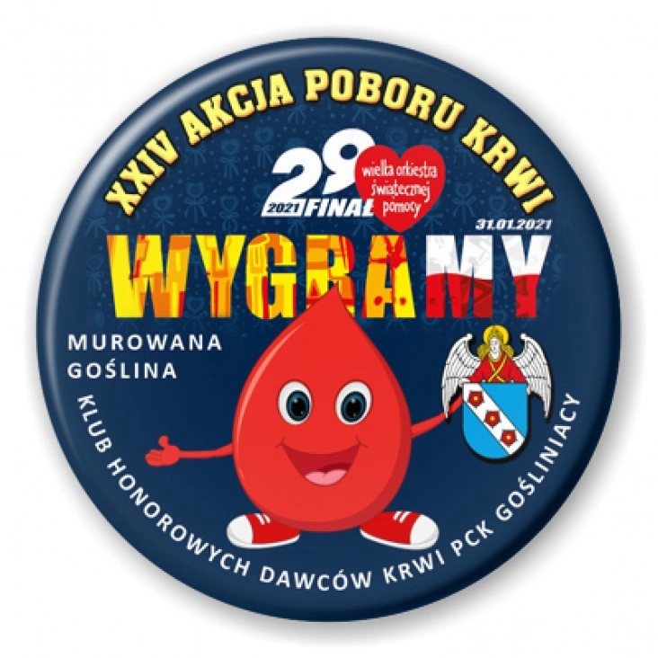 przypinka 29. Finał WOŚP Murowana Goślina