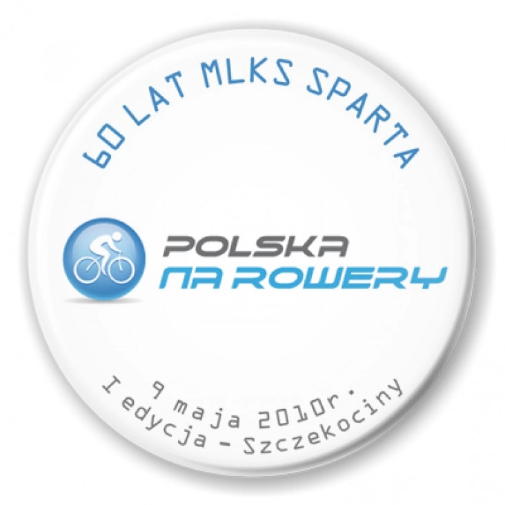 przypinka 60 lat MLKS Sparta - rowery
