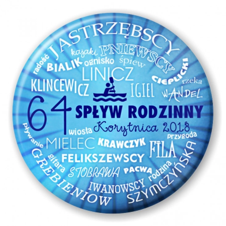przypinka 64 Spływ Rodzinny