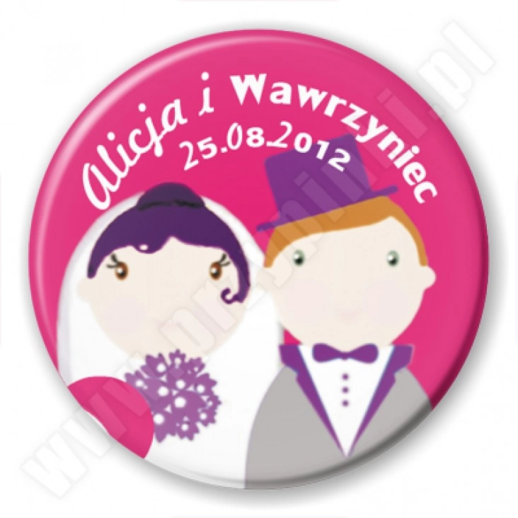 przypinka Alicja i Wawrzyniec