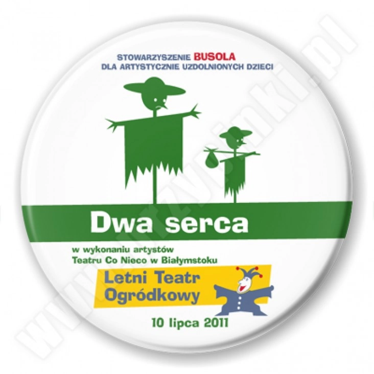 przypinka Dwa serca