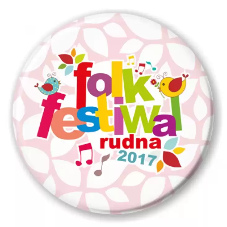 przypinka Folk Festiwal Rudna 2017