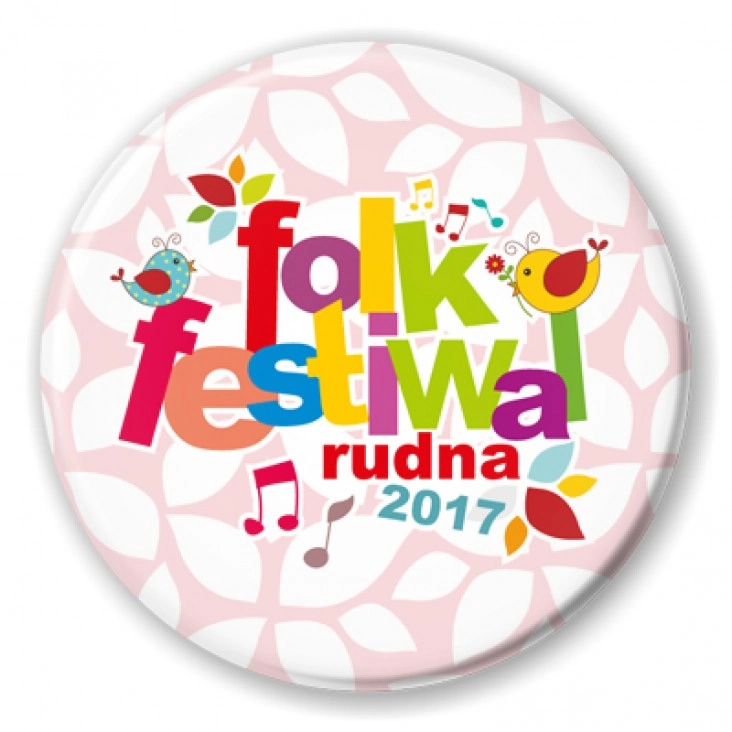 przypinka Folk Festiwal Rudna 2017